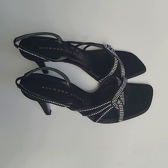 Richard Tyler Studded SlingBack Sandal Heels - Picture 1 of 8